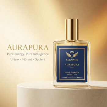 Seraphis Aurapura fruity amber luxury perfume bottle